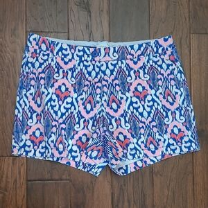 Crown & Ivy Blue, Pink & White Patterned Caroline Shorts size 12